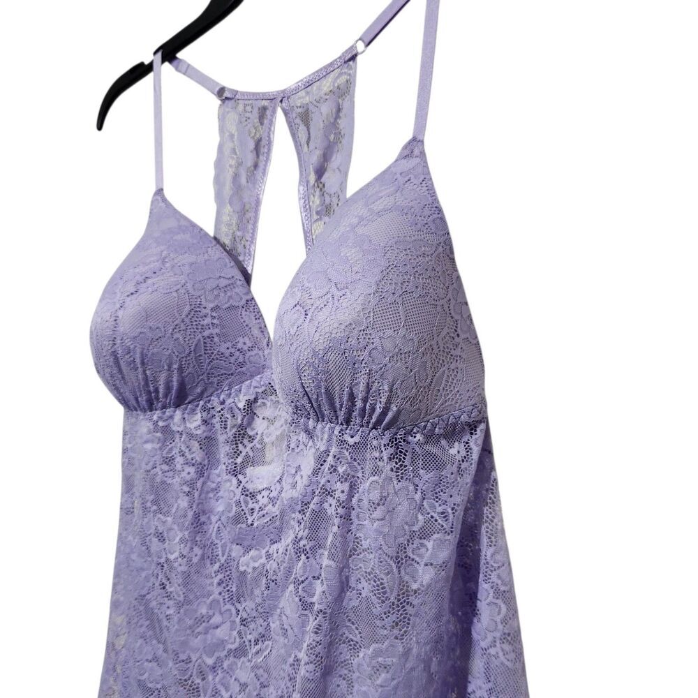 Lilac London 2PCS!! Babydoll chemise and thong lingerie set Size XXL Lavender